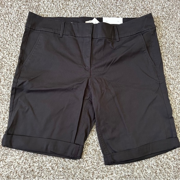 LOFT Bermuda Roll Short Black Neutral Summer Casual NWT 14 - Picture 1 of 7